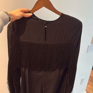 Black fringe dress from Mango